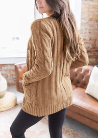 PRETTYGARDEN Women's Open Front Cardigan Sweaters Fall Fashion Button Down Cable Knit Chunky Winter Outerwear Coats