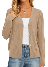 PRETTYGARDEN Women's Soft Winter Cardigan Sweaters Lightweight Knit Button Up Shrug Fall Sweater Tops PRETTYGARDEN