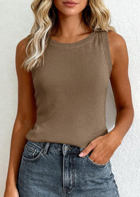 PRETTYGARDEN Tank Top for Women Summer Sleeveless Sweater Tops Spring Business Casual Work Shirts Ribbed Knit Blouses PRETTYGARDEN