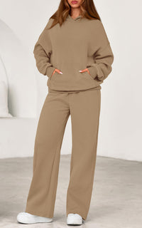 PRETTYGARDEN Women's 2 Piece Outfits Fall Sweatsuits Oversized Hoodies Wide Leg Sweatpants Tracksuits Lounge Matching Sets PRETTYGARDEN