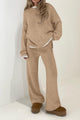 2 Piece Knitted Casual Long Sleeve Pullover Wide Leg Pant Set