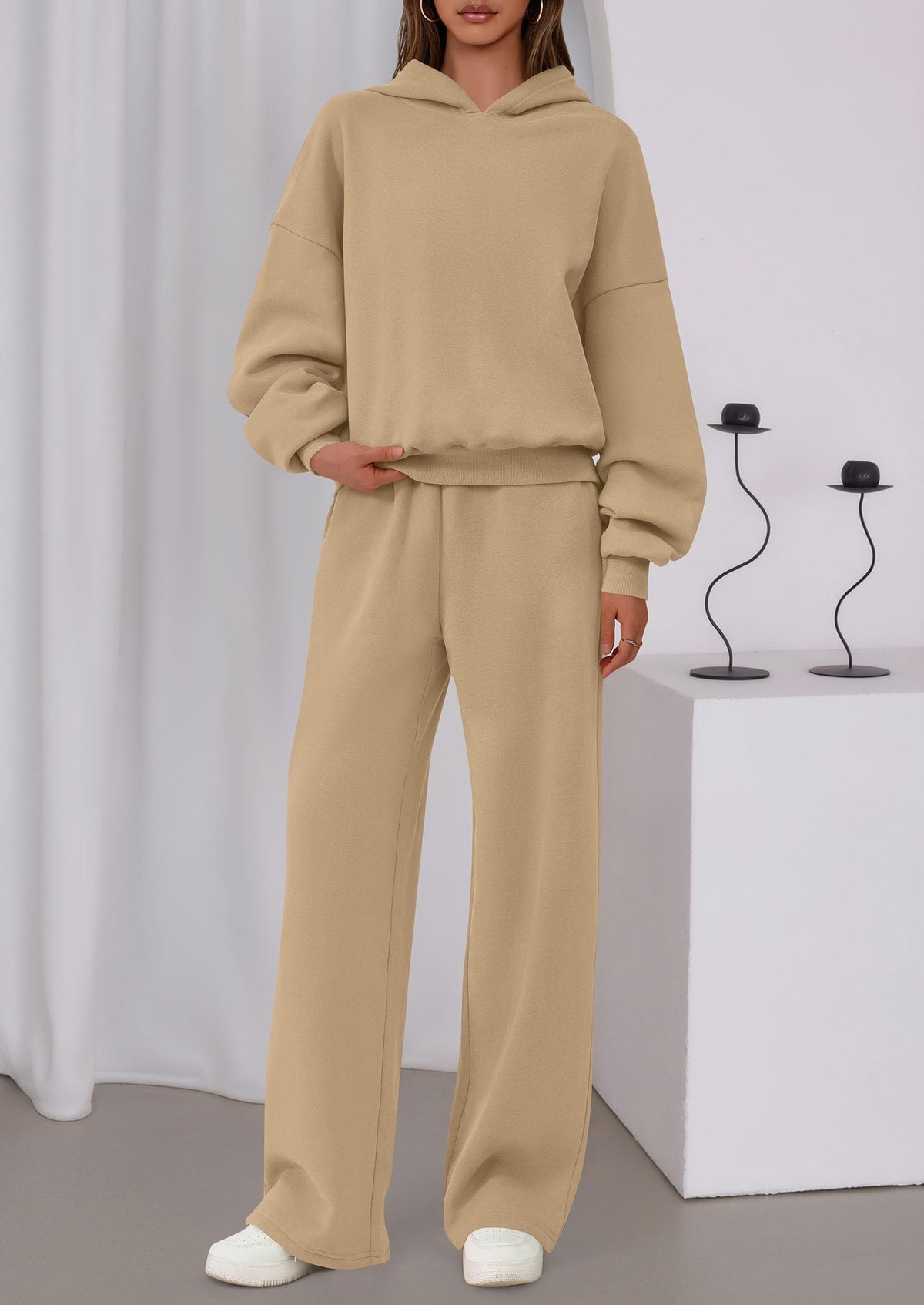 PRETTYGARDEN Womens Sweatsuits 2 Piece Set Casual Winter Long Sleeve Hoodie Loose Wide Leg Sweatpants Fall Tracksuit PRETTYGARDEN