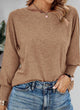 Women's  Fall Fashion Puff Long Sleeve Crewneck Casual Basic T-shirts