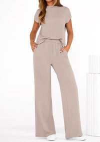 PRETTYGARDEN Womens 2 Piece Outfits Casual Cap Sleeve Lounge Set Summer Tracksuits Matching Sets Beach Fashion Travel Clothes PRETTYGARDEN