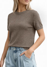 PRETTYGARDEN Women's Short Sleeve Sweaters Spring Crew Neck Knit Work Shirts Business Casual Tops Summer Fashion Clothes PRETTYGARDEN