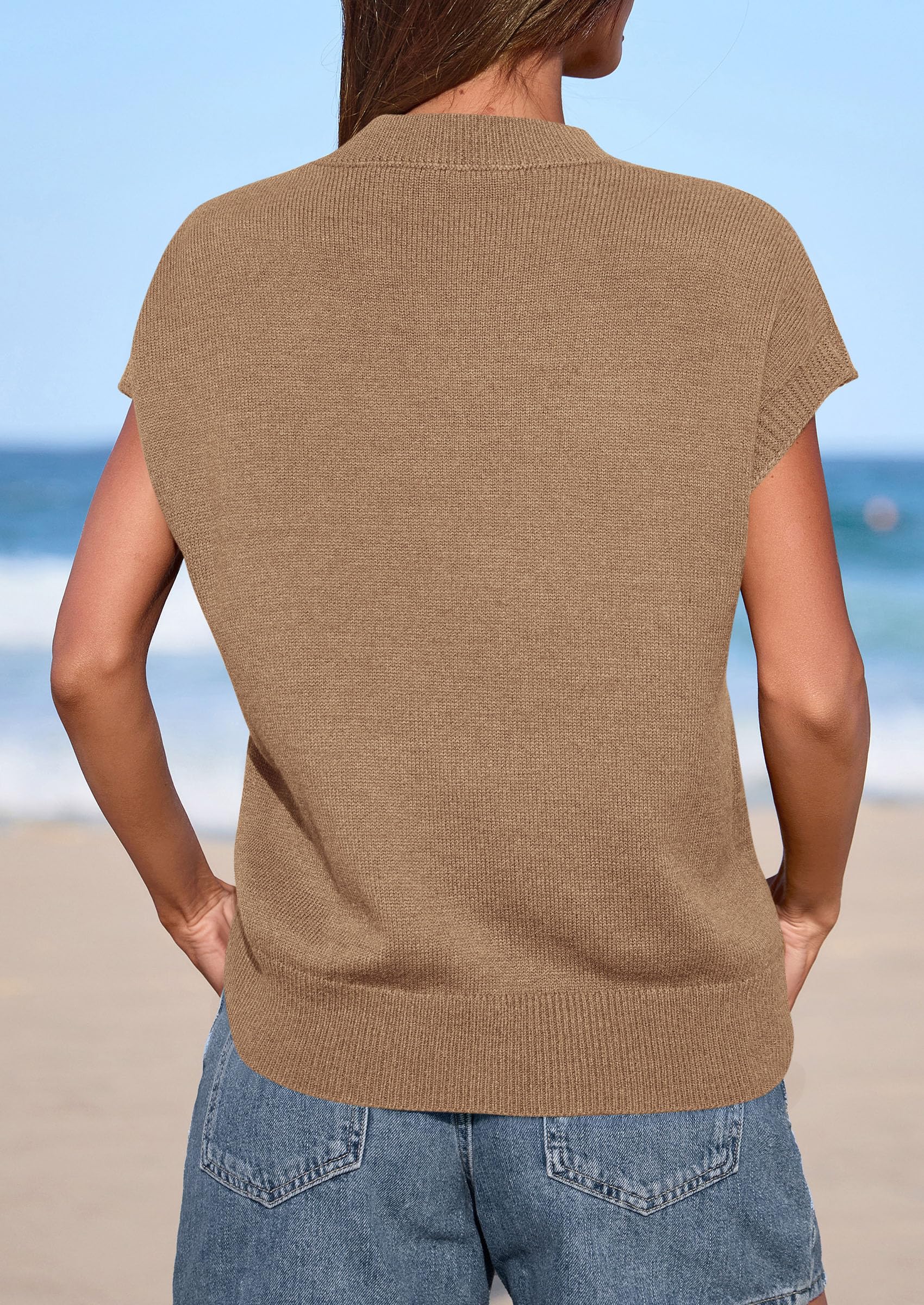 PRETTYGARDEN Women's Spring Sweater Vest Trendy Flower Knit Short Sleeve Cute Pullover Tank Tops Summer Fashion Clothing PRETTYGARDEN