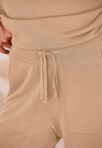 PRETTYGARDEN Two Piece Set for Women Summer Lounge Sets Shorts And Short Sleeve Tops Knitted Matching Travel Spring Outfits PRETTYGARDEN