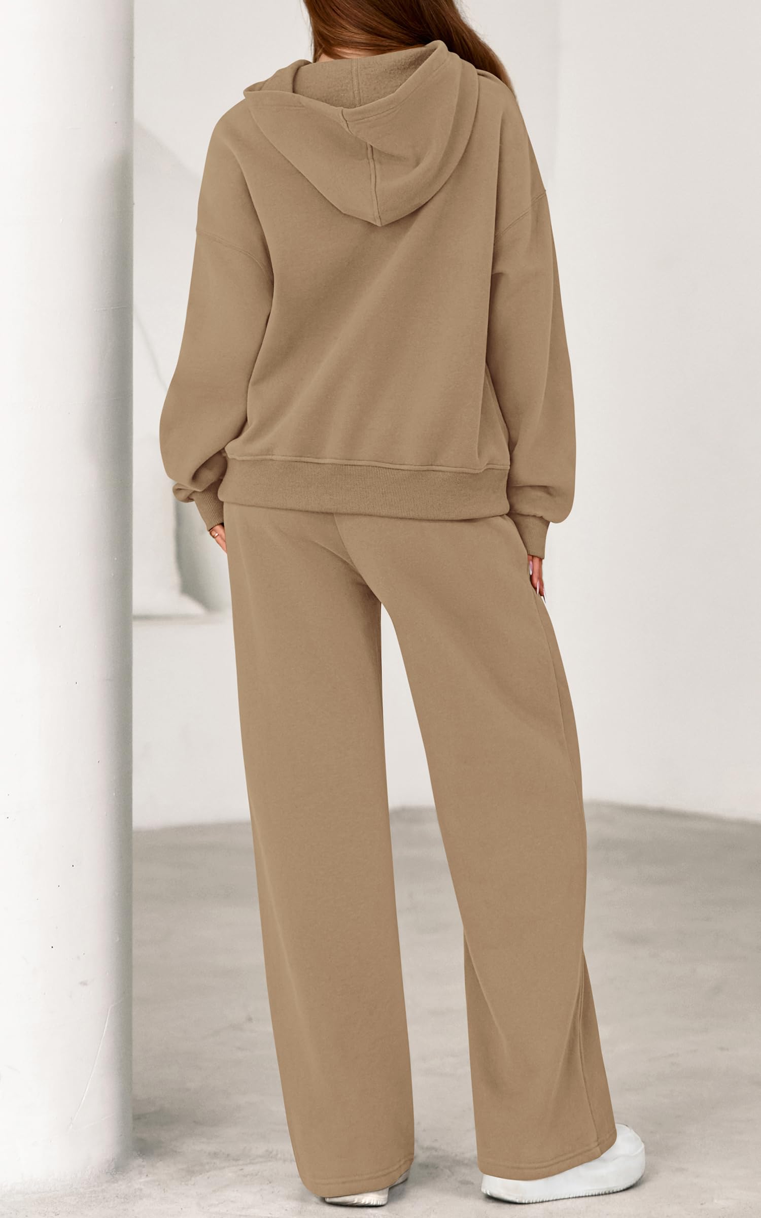 PRETTYGARDEN Women's 2 Piece Outfits Fall Sweatsuits Oversized Hoodies Wide Leg Sweatpants Tracksuits Lounge Matching Sets PRETTYGARDEN