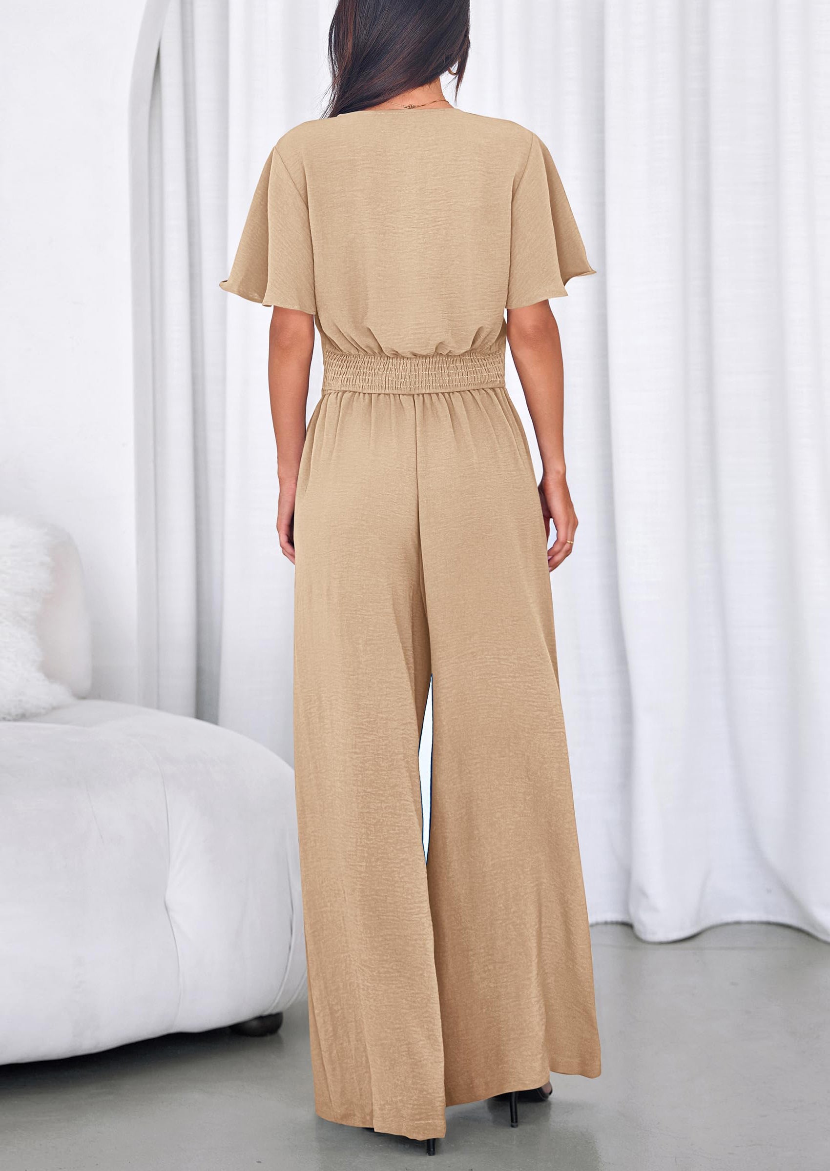 PRETTYGARDEN Women 2 Piece Summer Outfits Short Sleeve Strappy Top Wide Leg Pants Tracksuit Lounge Sets Beach Clothes PRETTYGARDEN