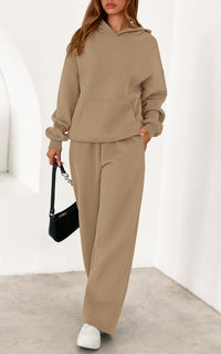 PRETTYGARDEN Women's 2 Piece Outfits Fall Sweatsuits Oversized Hoodies Wide Leg Sweatpants Tracksuits Lounge Matching Sets PRETTYGARDEN