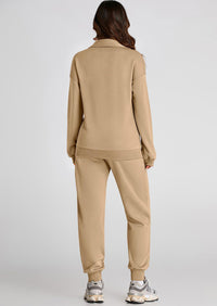 PRETTYGARDEN Long Sleeve Half Zip Sweatsuits Women 2 Piece Outfit Spring Casual Sweatshirt Sweatpants Lounge Set Tracksuit