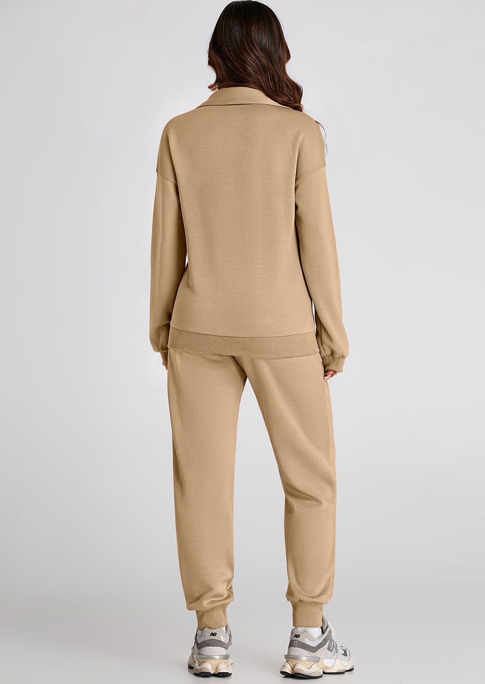 PRETTYGARDEN Long Sleeve Half Zip Sweatsuits Women 2 Piece Outfit Spring Casual Sweatshirt Sweatpants Lounge Set Tracksuit