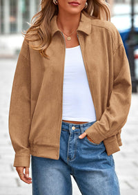 PRETTYGARDEN Women's Faux Suede Motorcycle Jacket Trendy Fall Fashion Oversized Zip Up Coats Winter Clothes Outerwear