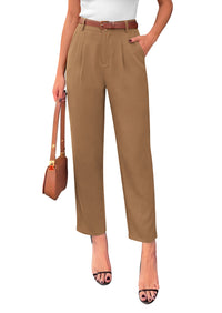 PRETTYGARDEN Womens Dress Pants Summer 2026 Work Clothes Tapered High Waisted Trousers Slacks Pockets Business Casual Outfits
