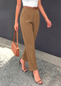 PRETTYGARDEN Womens Dress Pants Summer 2026 Work Clothes Tapered High Waisted Trousers Slacks Pockets Business Casual Outfits