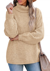 PRETTYGARDEN Women's Winter Turtleneck Sweaters Oversized Warm Pullover  Cozy Chunky Knit Sweater, Long Sleeve Tunic, Loose Fit Dressy Casual Tops, Trendy Fall Fashion Clothing, Holiday Outfits
