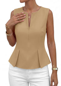 PRETTYGARDEN Women's 2026 Summer Vest Tops Business Casual Going Out Outfits Sleeveless Zip Up Dressy Tank Top Suit Waistcoat PRETTYGARDEN