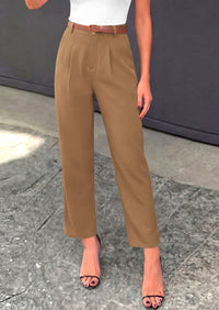 PRETTYGARDEN Womens Dress Pants Summer 2026 Work Clothes Tapered High Waisted Trousers Slacks Pockets Business Casual Outfits