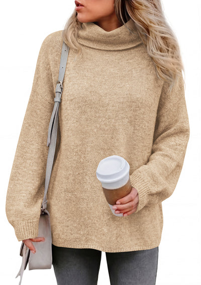 PRETTYGARDEN Women's Winter Turtleneck Sweaters Oversized Warm Pullover  Cozy Chunky Knit Sweater, Long Sleeve Tunic, Loose Fit Dressy Casual Tops, Trendy Fall Fashion Clothing, Holiday Outfits