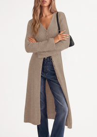 PRETTYGARDEN Women Long Cardigan Bell Sleeve Sweater Dress  Early Fall Fashion, V Neck Button Down Coats, Fit and Flare, Duster Sweater, Business Casual Outfits, Acrylic Cotton Blend