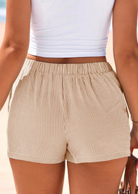 BTFBM Striped Boxer Shorts for Women Summer Elastic Waist Y2k Vacation Beach Bottoms Lounge Sleep Pj Pajama Shorts