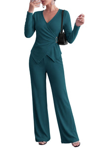 PRETTYGARDEN Women Fall 2 Piece LoungeWear Pant Sets
