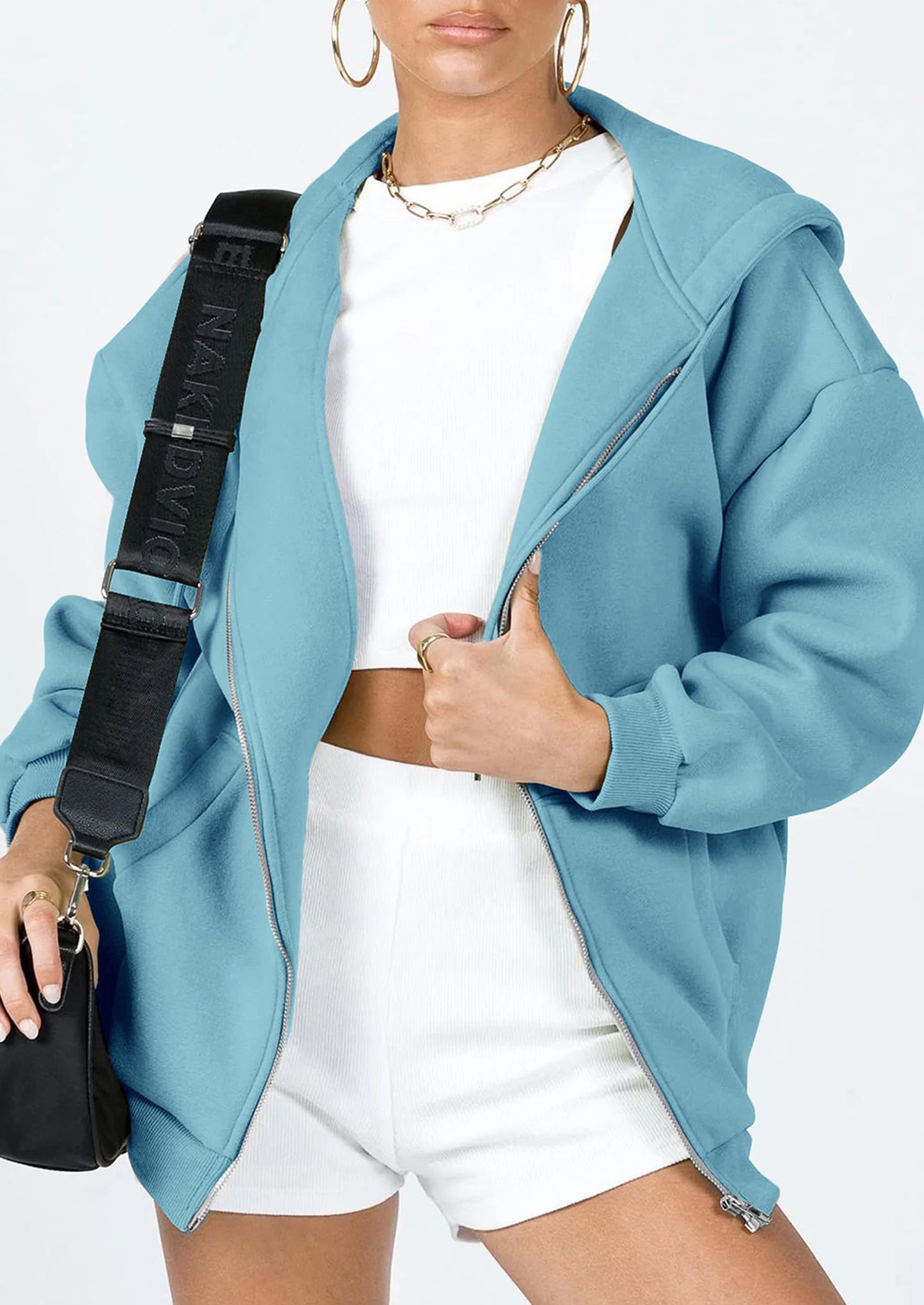 PRETTYGARDEN Women's Zip Up Y2K Hoodies Casual Long Sleeve Sweatshirts Fall Spring Track Jackets with Pockets