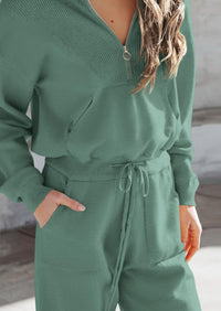 PRETTYGARDEN Women's 2 Piece Sweater Set Pullover Zip Up Sweatshirt Jogger Sweatpants Tracksuit Casual Outfit