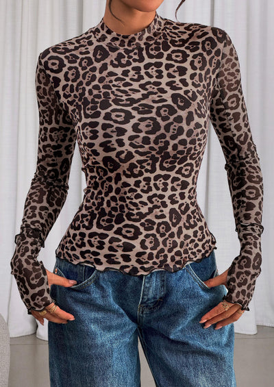 PRETTYGARDEN Womens Fall Mesh Floral Blouses Long Sleeve Going Out Tops Slim Fitted Shirts Date Night Outfits