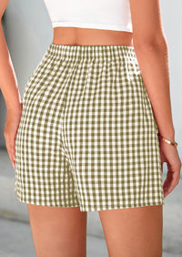 Womens Boxer Shorts 2025 Summer Casual Lounge Sleep Gingham Pajama Y2K Plaid Short Pants with Pockets