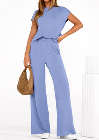 PRETTYGARDEN Womens 2 Piece Outfits Casual Cap Sleeve Lounge Set Summer Tracksuits Matching Sets Beach Fashion Travel Clothes PRETTYGARDEN