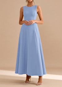 PRETTYGARDEN Women's Summer Tank Maxi Dress Spring Sleeveless Swing A Line Long Flowy Elegant Cocktail Dresses Pockets PRETTYGARDEN