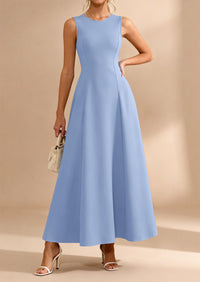 PRETTYGARDEN Women's Summer Tank Maxi Dress Spring Sleeveless Swing A Line Long Flowy Elegant Cocktail Dresses Pockets PRETTYGARDEN