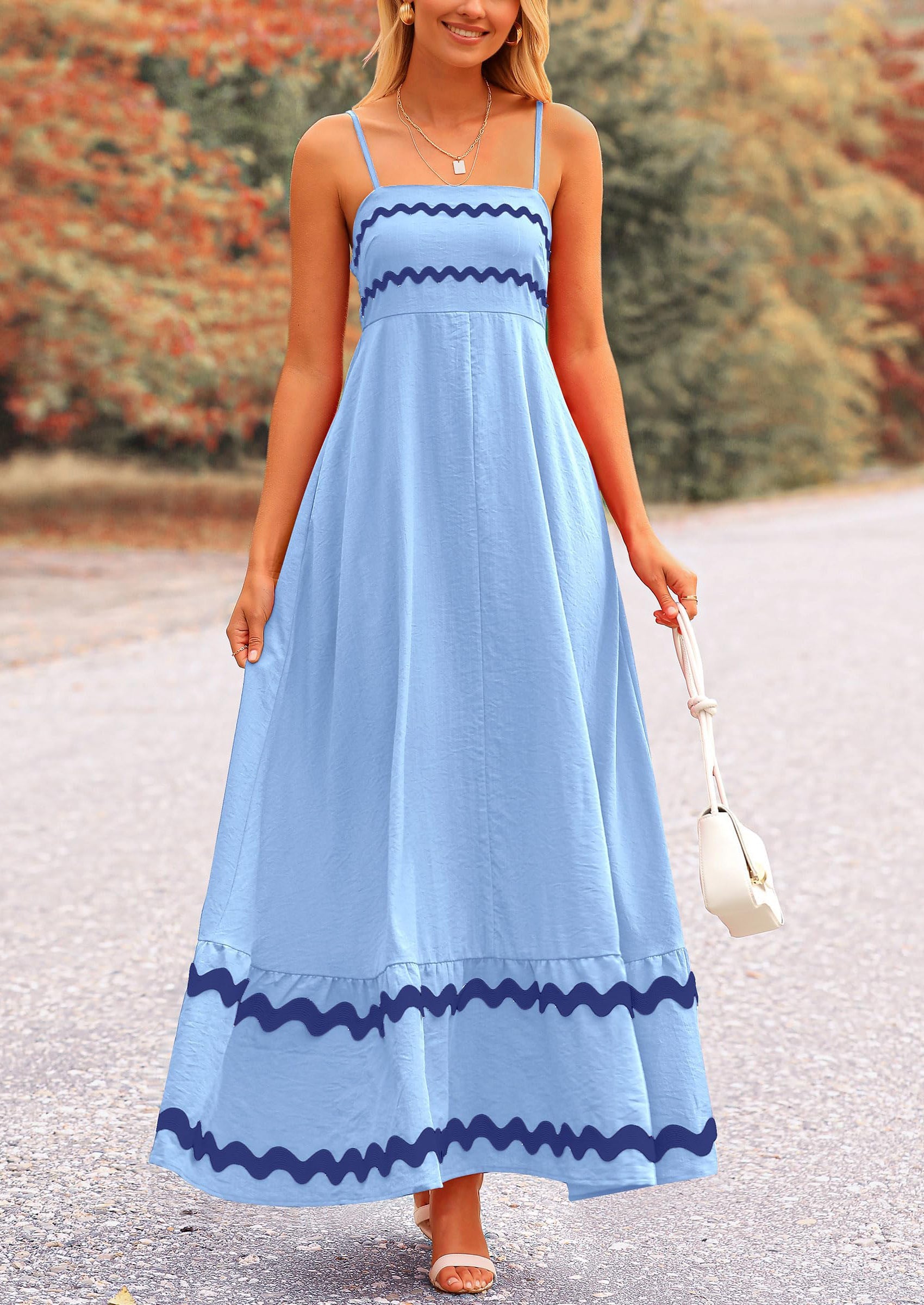 PRETTYGARDEN Women's Summer Flowy Maxi Dress Casual Sleeveless Spaghet PRETTYGARDEN Women's Summer Flowy Maxi Dress Casual Sleeveless Spaghet