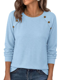 PRETTYGARDEN Long Sleeve Shirts for Women Waffle Knit Tops Fall Fashion 2026 Dressy Casual Loose Tunic Blouse Winter Clothing
