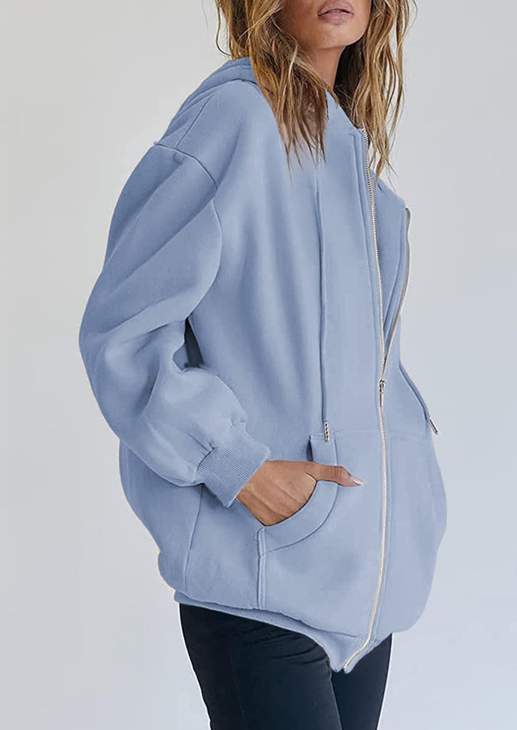 PRETTYGARDEN Women's Zip Up Y2K Hoodies Casual Long Sleeve Sweatshirts Fall Spring Track Jackets with Pockets