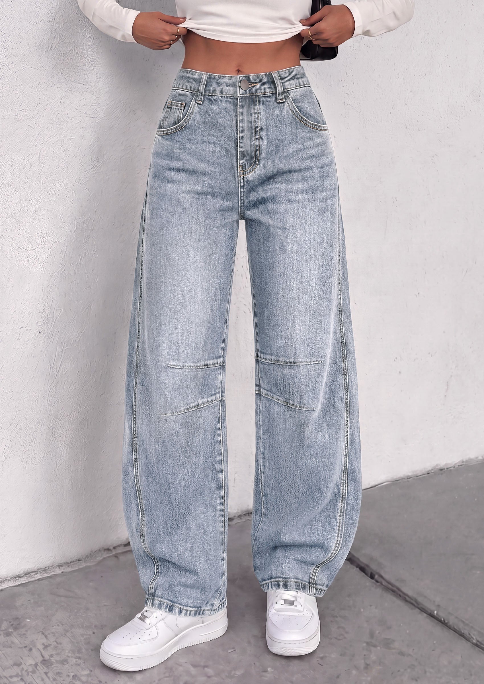 PRETTYGARDEN Womens Bootcut Denim Jeans Wide Leg Pants | Stretchy, High Waisted Rise, Flare Bell Bottom, Pockets, Trendy Casual, Going Out Outfits, Fall Winter Fashion Clothing