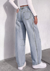 PRETTYGARDEN Womens Bootcut Denim Jeans Wide Leg Pants | Stretchy, High Waisted Rise, Flare Bell Bottom, Pockets, Trendy Casual, Going Out Outfits, Fall Winter Fashion Clothing