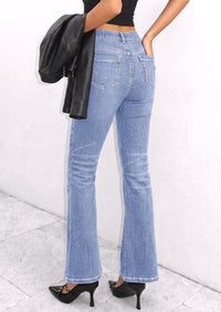 PRETTYGARDEN Womens High Waisted Flare Bell Bottom Jeans | Stretchy Trendy, High Waisted Rise, Flare Bell Bottom, Pockets, Dressy Casual Outfits, Fall Winter Fashion Clothing