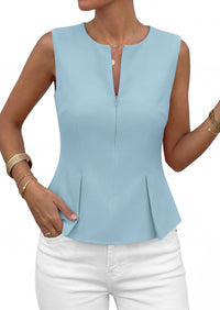 PRETTYGARDEN Women's 2026 Summer Vest Tops Business Casual Going Out Outfits Sleeveless Zip Up Dressy Tank Top Suit Waistcoat PRETTYGARDEN