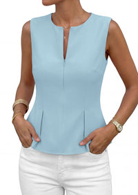 PRETTYGARDEN Women's 2026 Summer Vest Tops Business Casual Going Out Outfits Sleeveless Zip Up Dressy Tank Top Suit Waistcoat PRETTYGARDEN