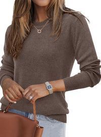 PRETTYGARDEN Womens Fall Basic Long Sleeve Sweater | Soft Knit Fabric, Classic Crew Neck Sweaters, Loose Fit Sweater, Casual Going Out Outfits, 2026 Winter Trendy Clothes