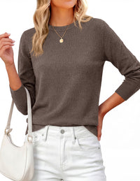 PRETTYGARDEN Womens Fall Basic Long Sleeve Sweater | Soft Knit Fabric, Classic Crew Neck Sweaters, Loose Fit Sweater, Casual Going Out Outfits, 2026 Winter Trendy Clothes
