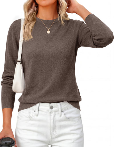 PRETTYGARDEN Womens Fall Basic Long Sleeve Sweater | Soft Knit Fabric, Classic Crew Neck Sweaters, Loose Fit Sweater, Casual Going Out Outfits, 2026 Winter Trendy Clothes