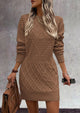 Women's Long Sleeve Short Sweater Dress Chunky Ribbed Knit Tunic Pullover Oversized Fall Sweaters