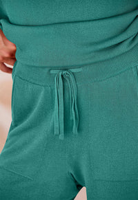 PRETTYGARDEN Two Piece Set for Women Summer Lounge Sets Shorts And Short Sleeve Tops Knitted Matching Travel Spring Outfits PRETTYGARDEN