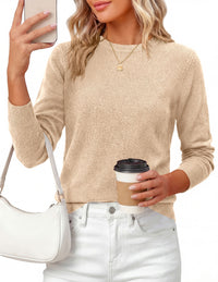 PRETTYGARDEN Womens Fall Basic Long Sleeve Sweater | Soft Knit Fabric, Classic Crew Neck Sweaters, Loose Fit Sweater, Casual Going Out Outfits, 2026 Winter Trendy Clothes