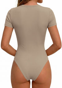 PRETTYGARDEN Body Suits for Womens Summer Tops 2026 Casual Short Sleeve Ribbed Fitted Basic Tee Shirts Spring Fashion Clothes PRETTYGARDEN