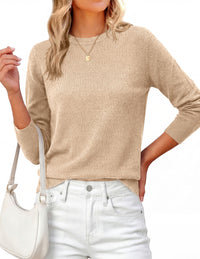 PRETTYGARDEN Womens Fall Basic Long Sleeve Sweater | Soft Knit Fabric, Classic Crew Neck Sweaters, Loose Fit Sweater, Casual Going Out Outfits, 2026 Winter Trendy Clothes