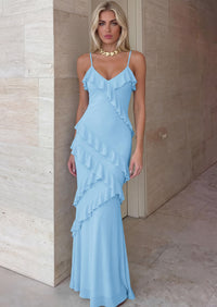 PRETTYGARDEN Women Wedding Guest Cocktail Maxi Dress Spaghetti Strap Sleeveless V Neck Bodycon Mesh Party Summer Outfits